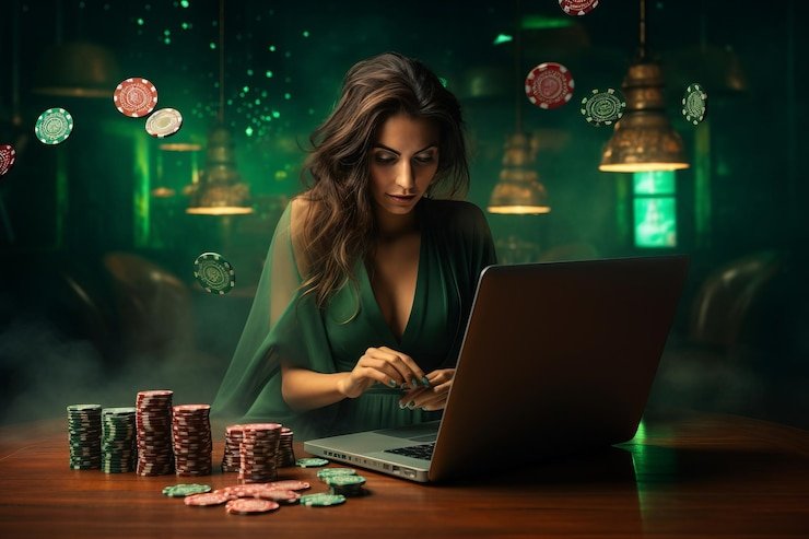 Tampilan meja Casino Hold'em di ril138 dengan dealer profesional